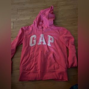 Gap kids pink zip up size large